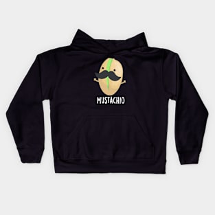 Mustachio Funny Pistachio Mustache Pun Kids Hoodie